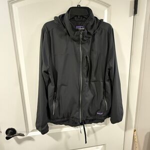 Patagonia Women’s Lightweight Hooded Jacket Charcoal Gray Size L Full Zip